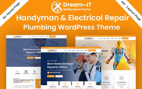 DreamIT Handyman Electrician & Plumbing Repair WordPress Theme theme free